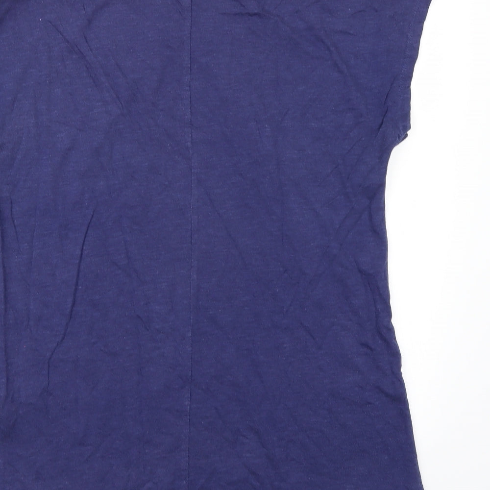 BHS Womens Blue   Basic T-Shirt Size 12  - Flamingo