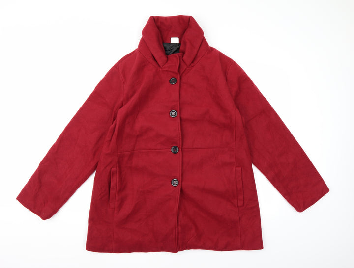 Gabriella Vicenza Womens Red   Pea Coat Coat Size 16