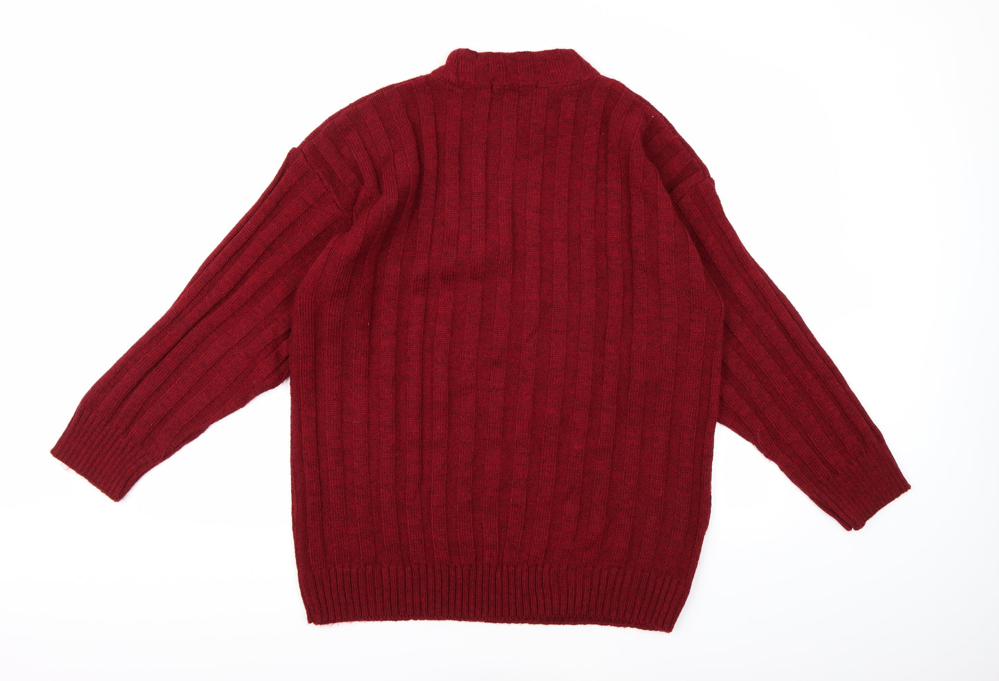 Sainsburys Mens Red  Knit Pullover Jumper Size M
