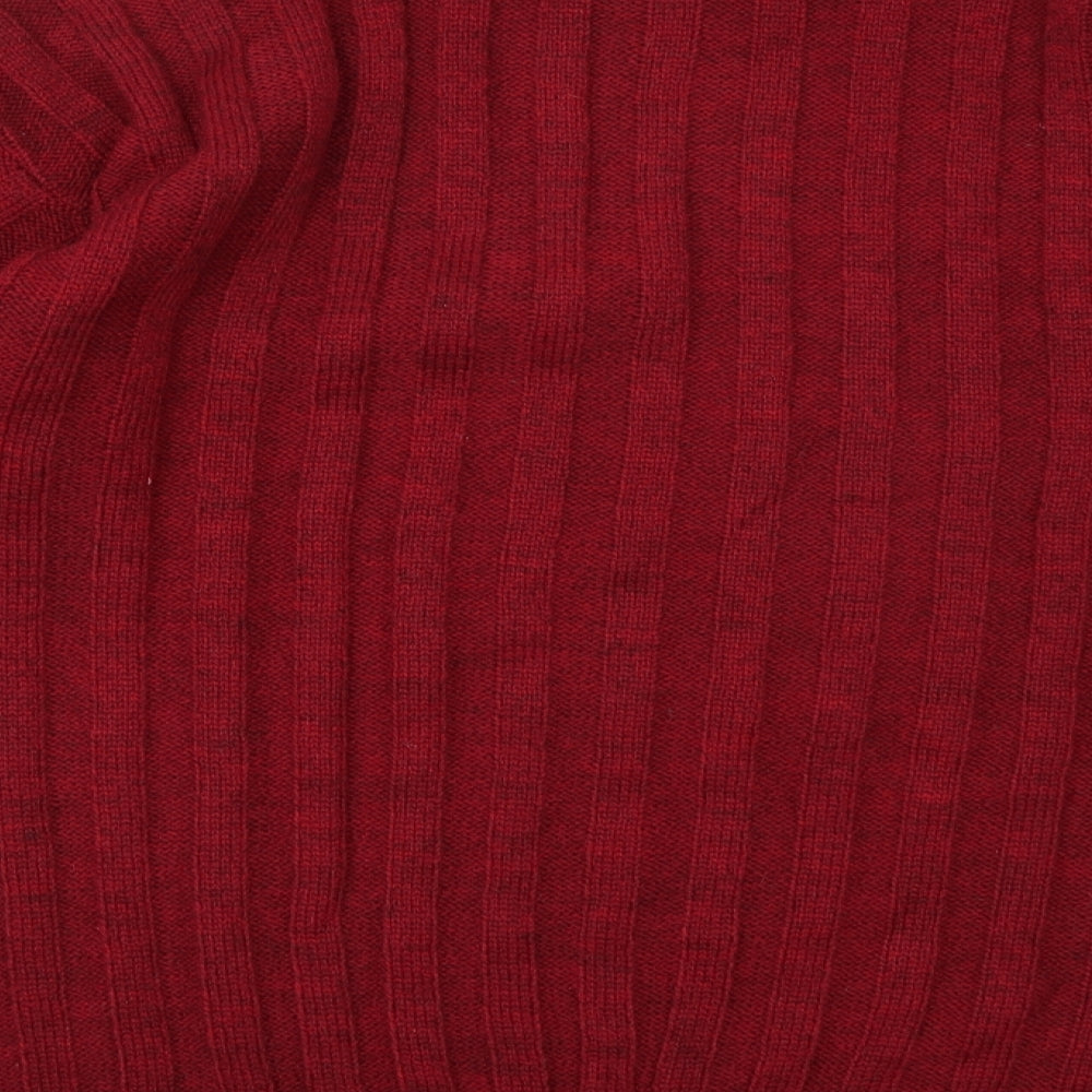 Sainsburys Mens Red  Knit Pullover Jumper Size M