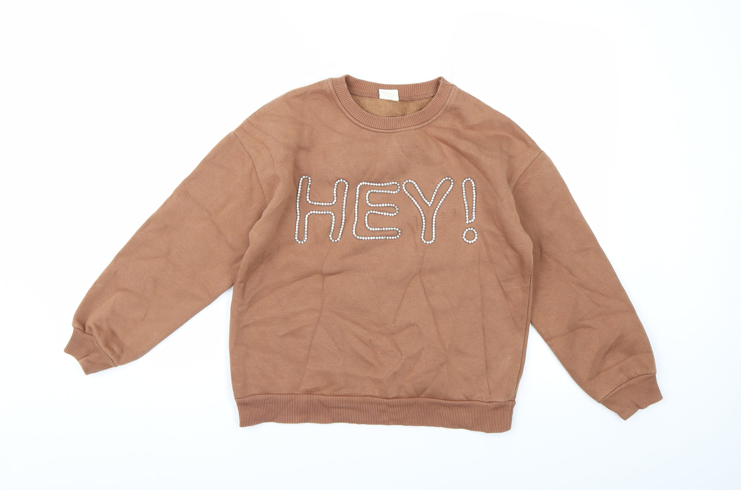 Zara Girls Brown  Jersey Pullover Sweatshirt Size 10 Years
