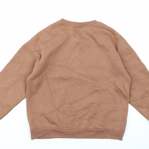 Zara Girls Brown  Jersey Pullover Sweatshirt Size 10 Years