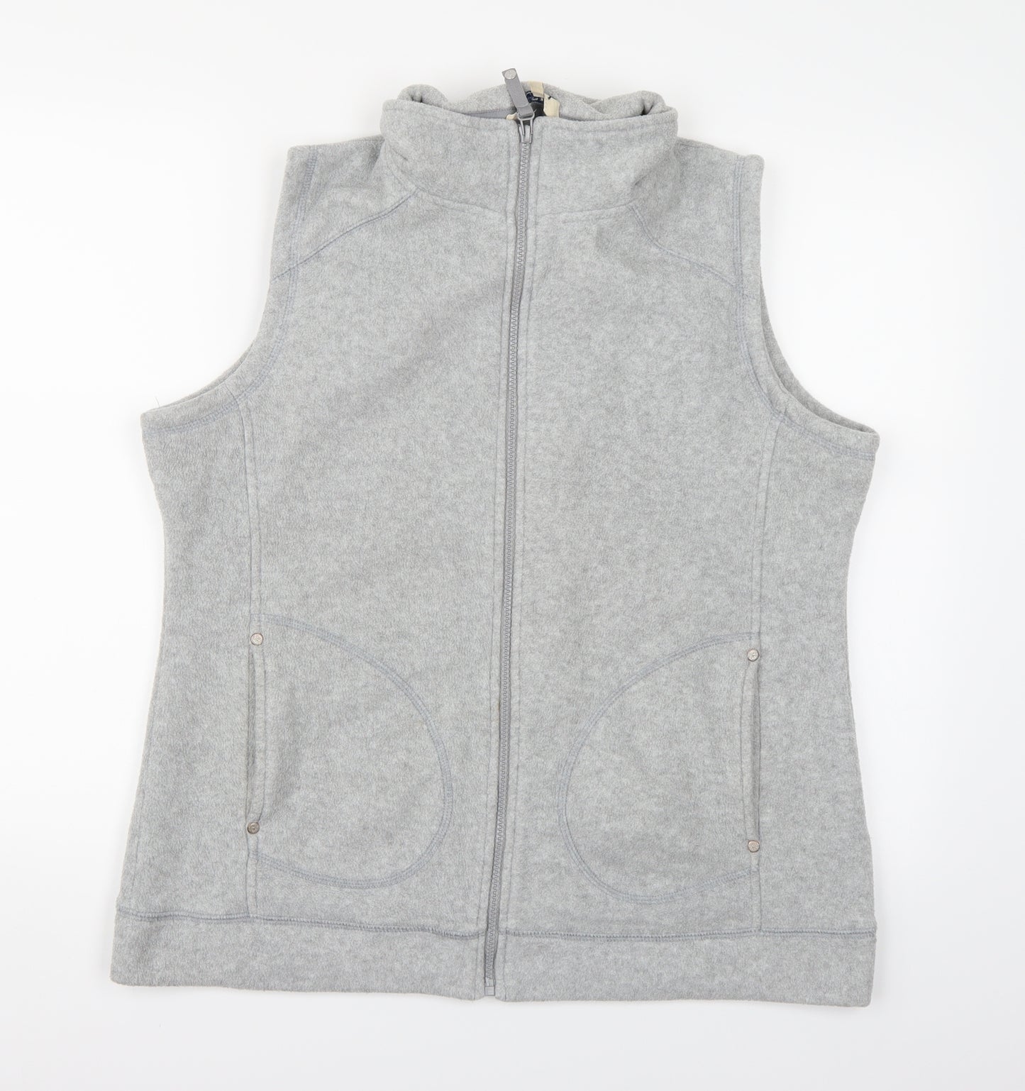 M&Co Womens Grey  Fleece Gilet Jacket Size 16