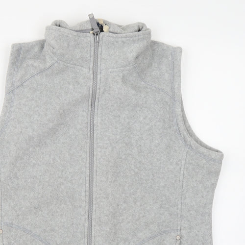 M&Co Womens Grey  Fleece Gilet Jacket Size 16