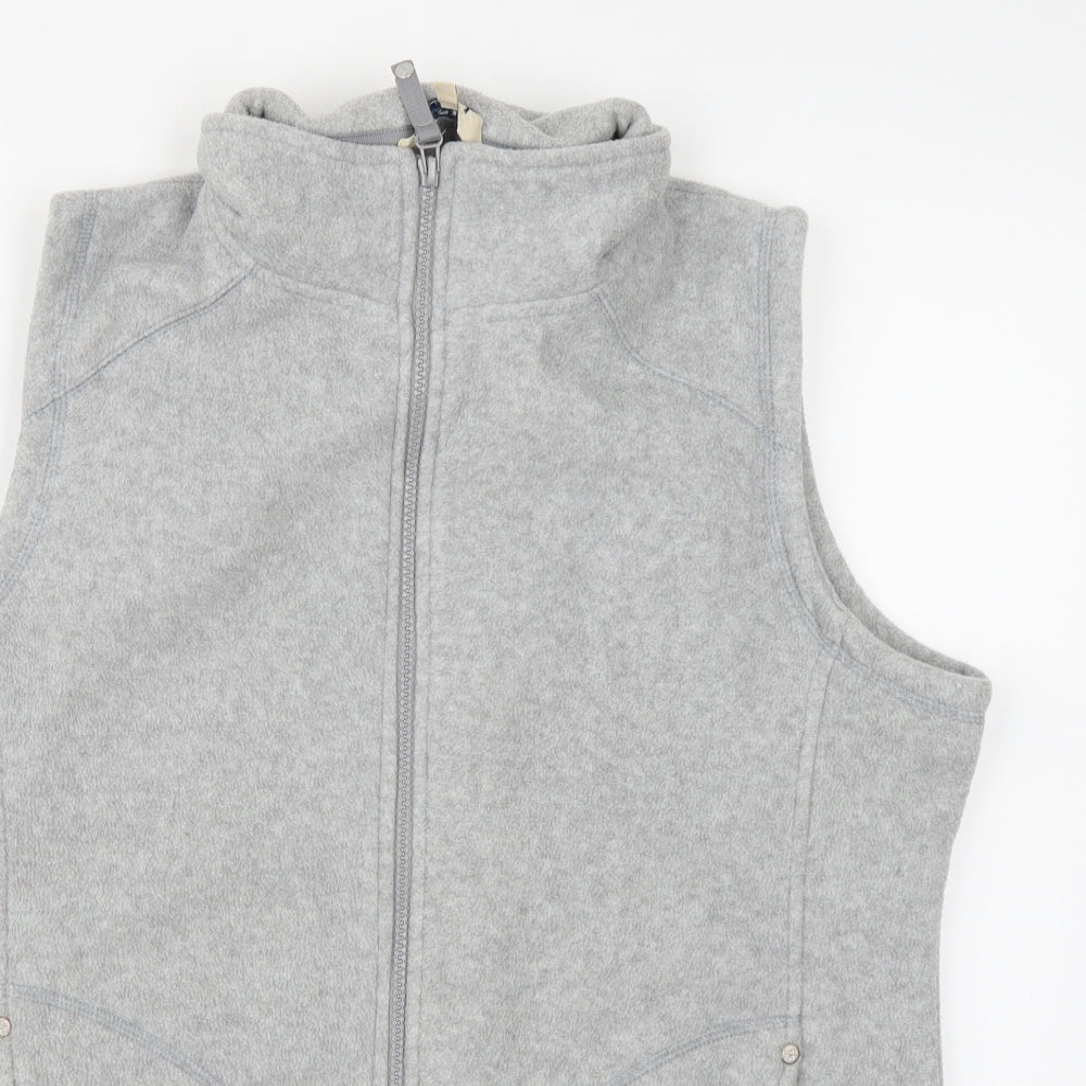 M&Co Womens Grey  Fleece Gilet Jacket Size 16