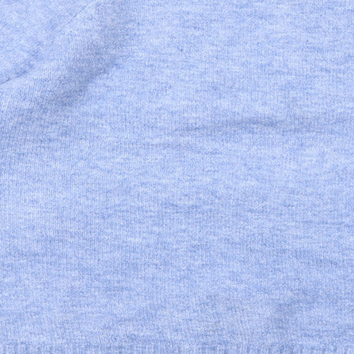 Papaya Womens Blue Polka Dot Knit Pullover Jumper Size M