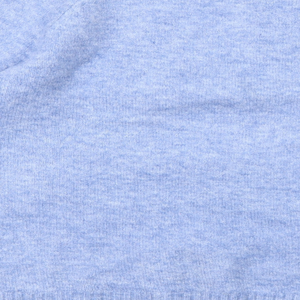 Papaya Womens Blue Polka Dot Knit Pullover Jumper Size M