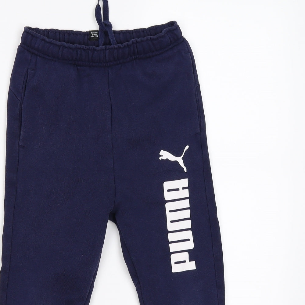 PUMA Boys Blue   Jogger Trousers Size 7-8 Years