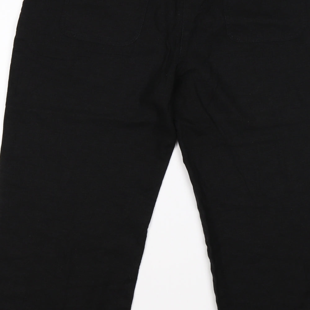 xe Womens Black   Cropped Trousers Size 14 L21 in