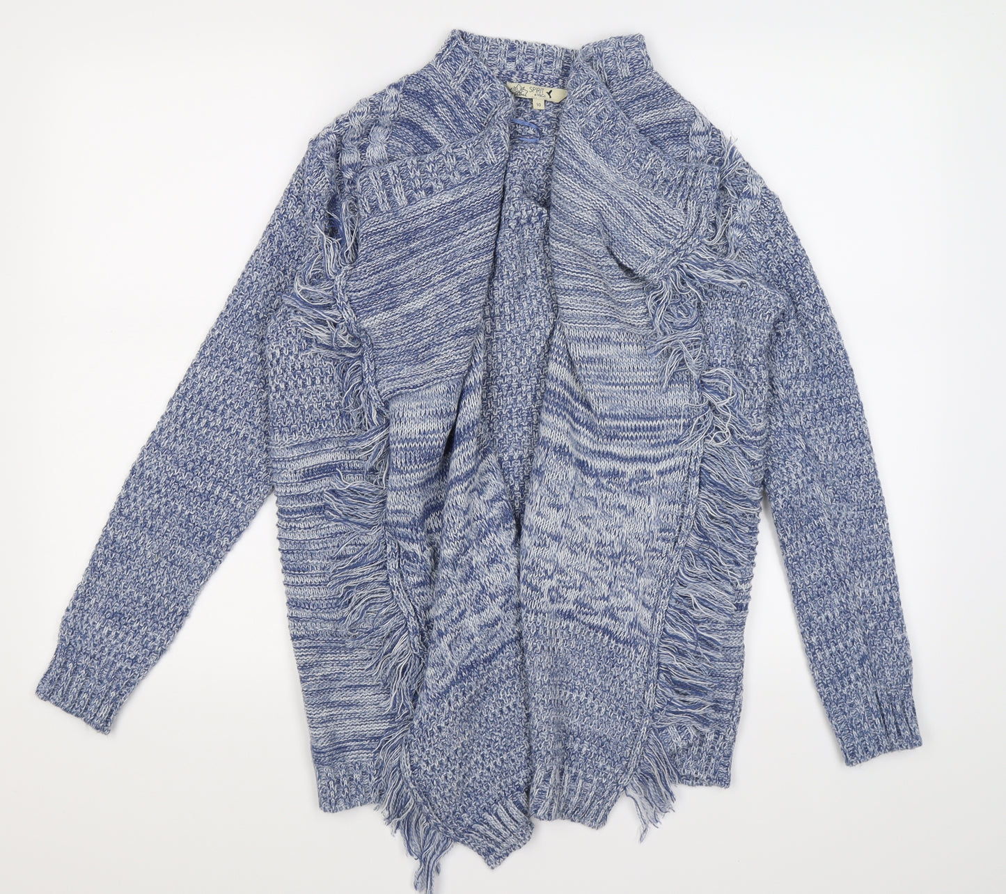 M&Co Womens Blue  Knit Cardigan Jumper Size 10  - waterfall