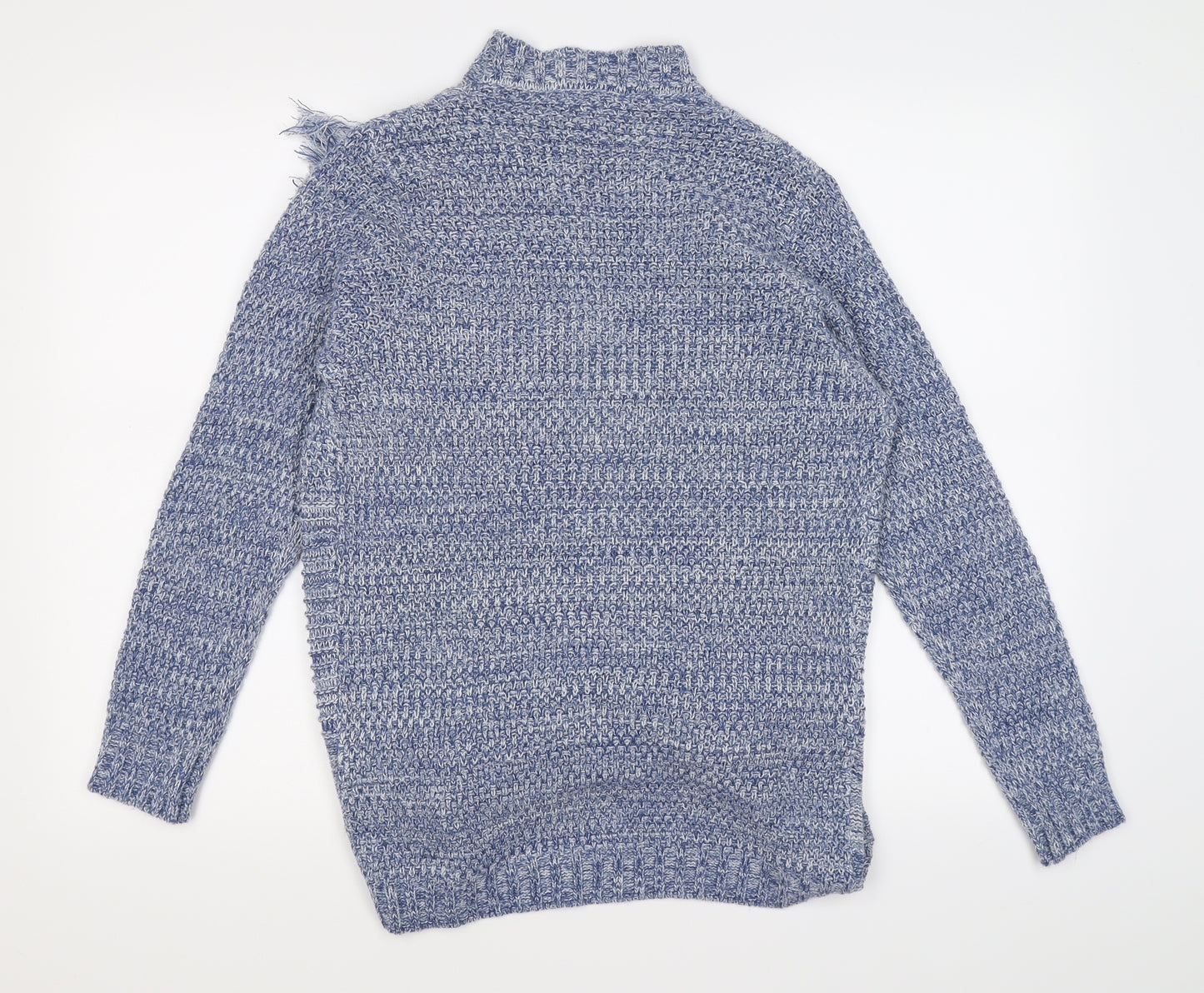 M&Co Womens Blue  Knit Cardigan Jumper Size 10  - waterfall