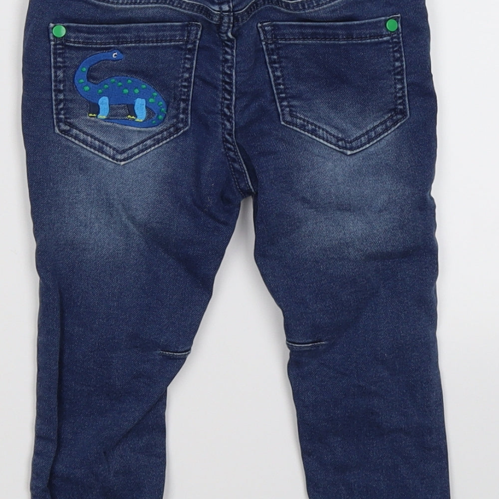 TU Boys Blue  Denim Capri Jeans Size 18-24 Months  - DINOSAURS