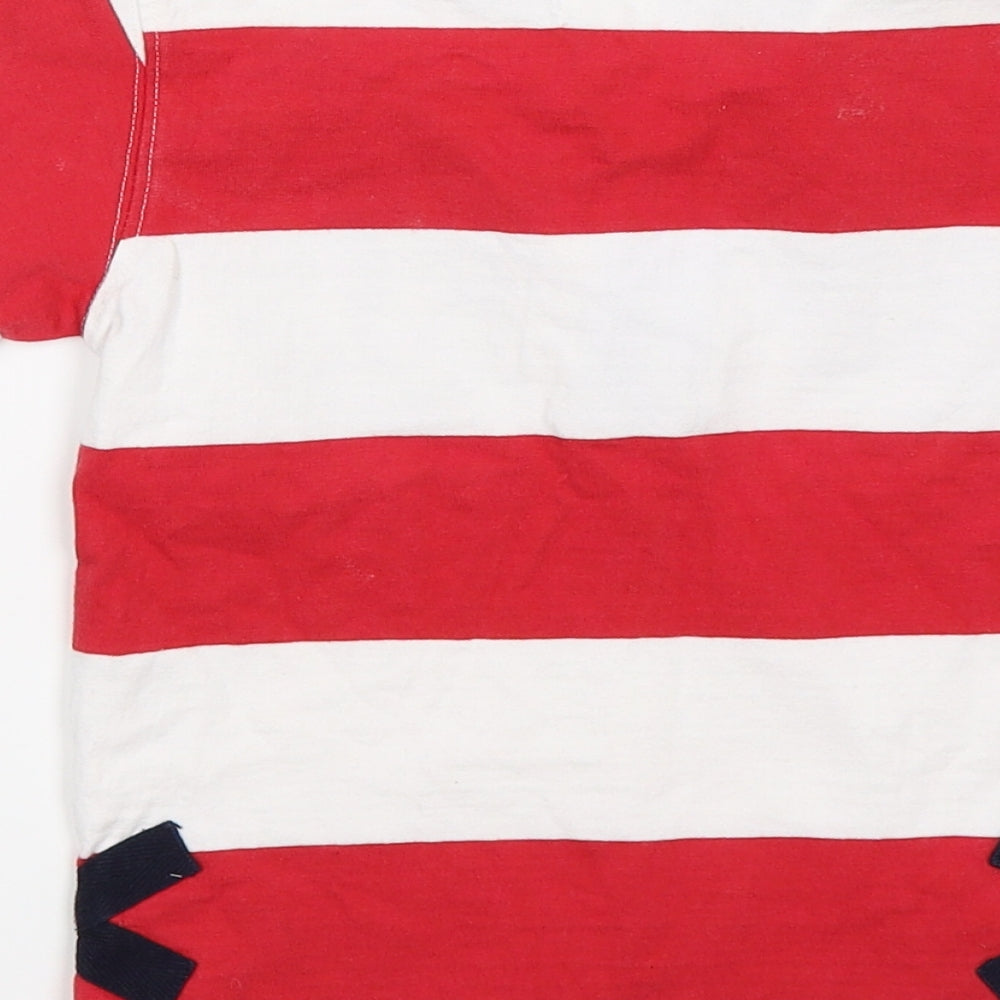 GOCCO Boys Red Striped  Basic Polo Size 4-5 Years  - YACHT CLUB