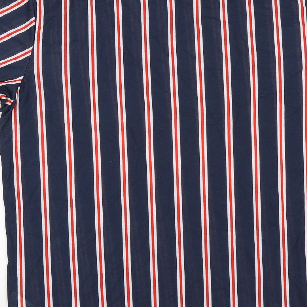 Primark Mens Blue Striped   T-Shirt Size XL