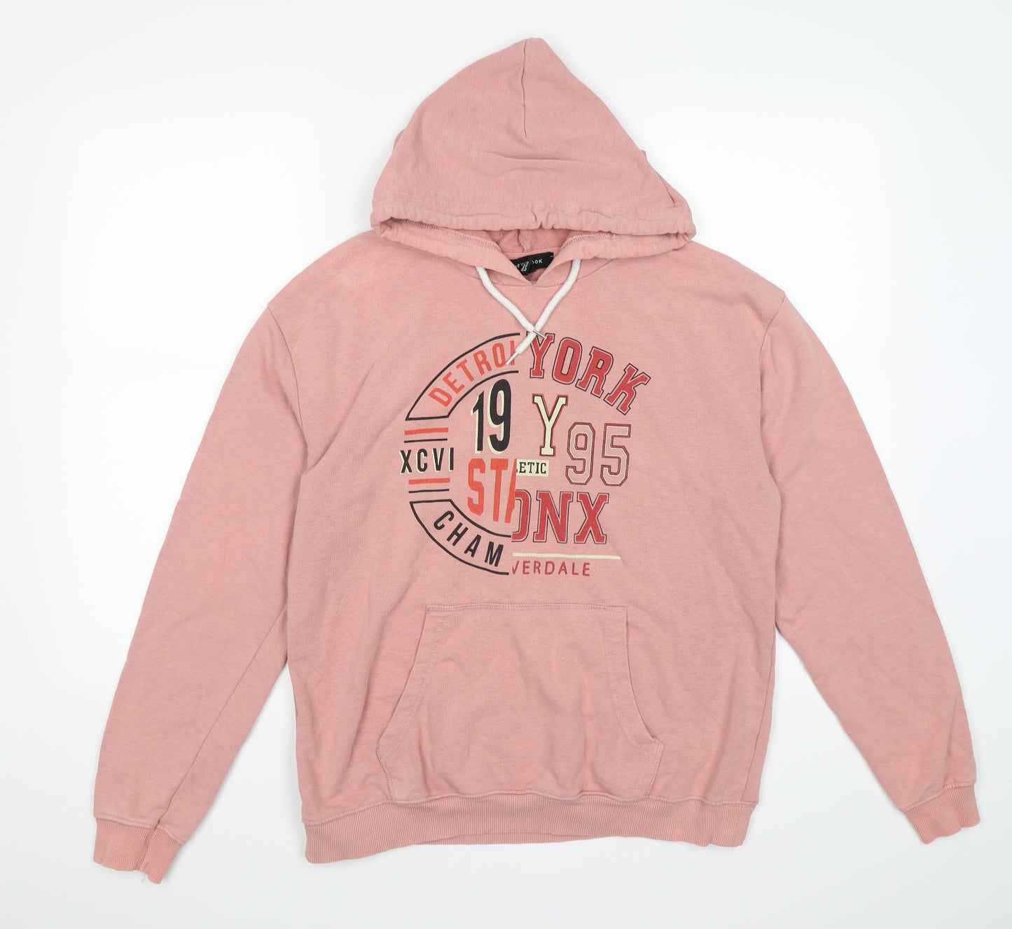 New Look Womens Pink  Jersey Pullover Hoodie Size 12  - DETROIT ny