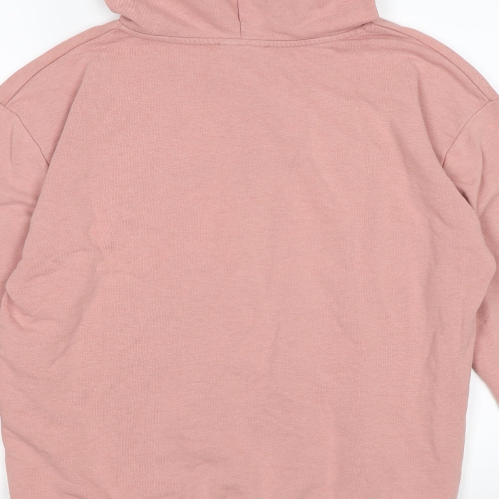 New Look Womens Pink  Jersey Pullover Hoodie Size 12  - DETROIT ny