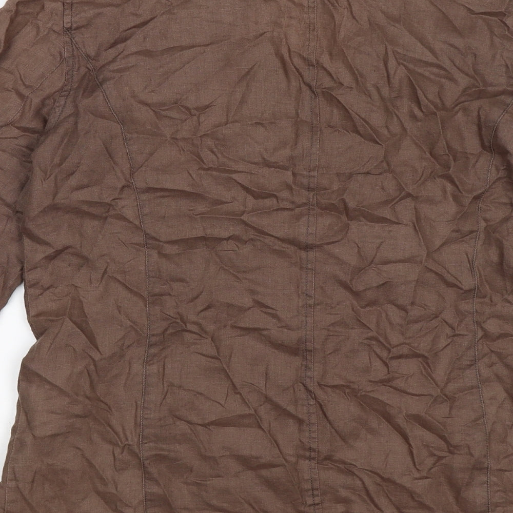 LAURA ASH;EY Womens Brown   Basic Blouse Size 10