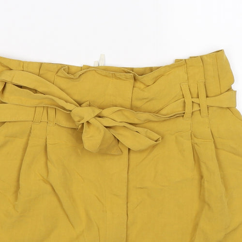 Kimchi Blue Womens Yellow  Satin Peasant Skirt Size L