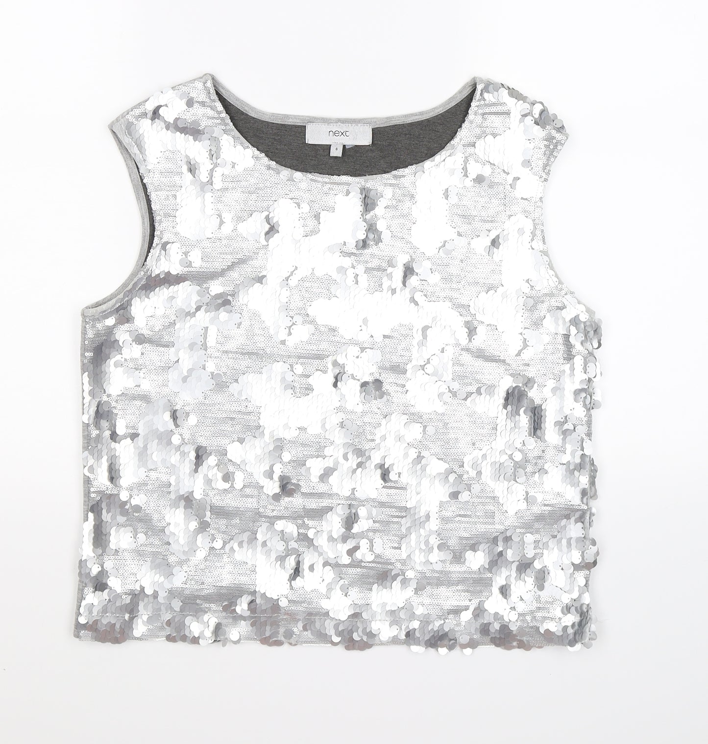 NEXT Womens Silver Polka Dot  Basic Tank Size 8