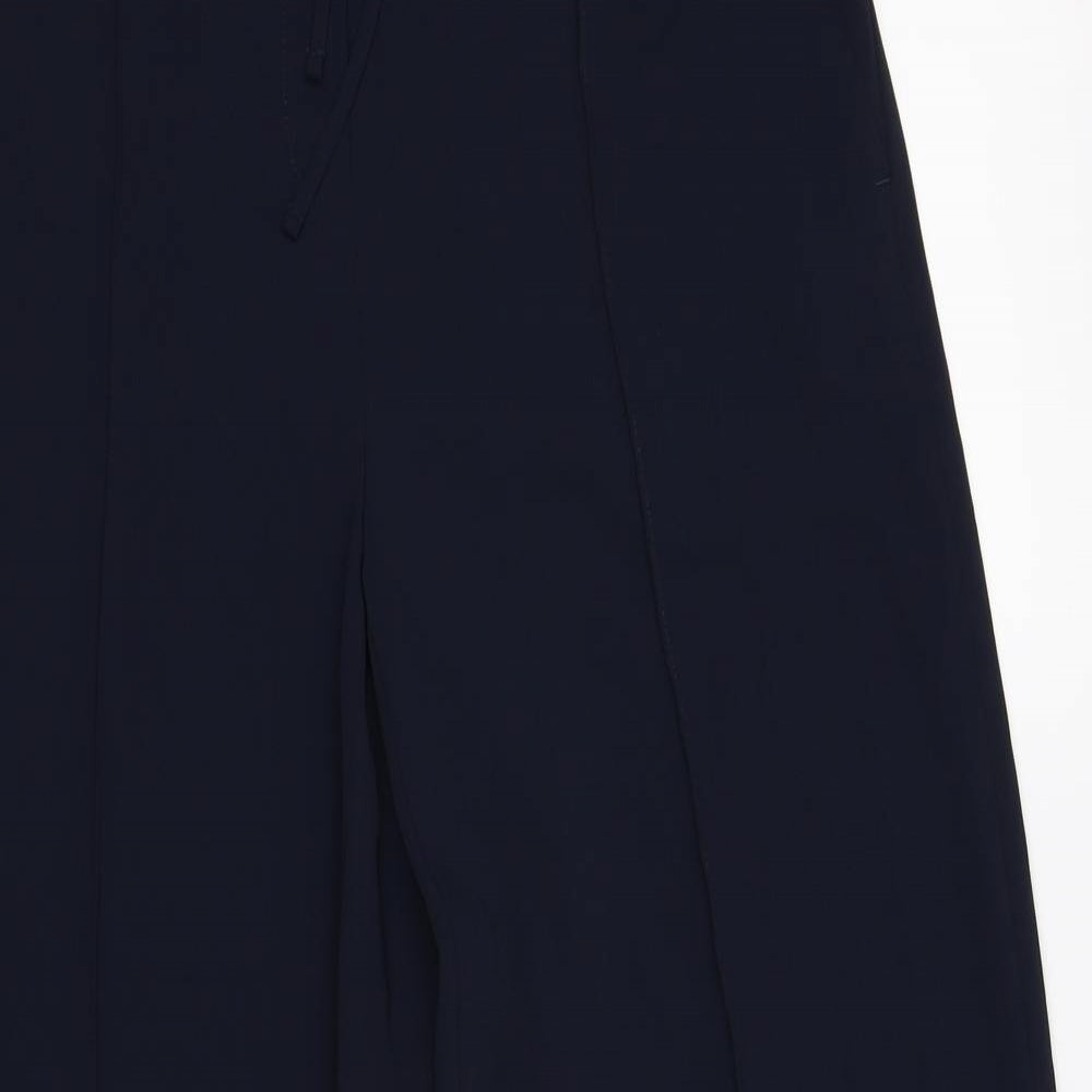 Marks and Spencer Womens Blue  Chiffon Trousers  Size 10 L31 in - LONG LEG