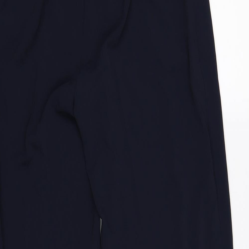 Marks and Spencer Womens Blue  Chiffon Trousers  Size 10 L31 in - LONG LEG