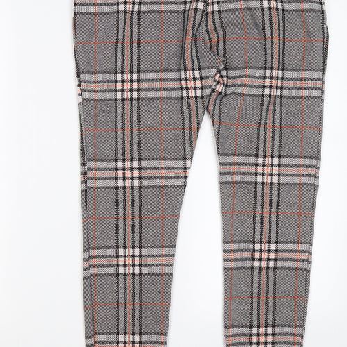 TU Womens Grey Check Knit Capri Leggings Size 10 L26 in