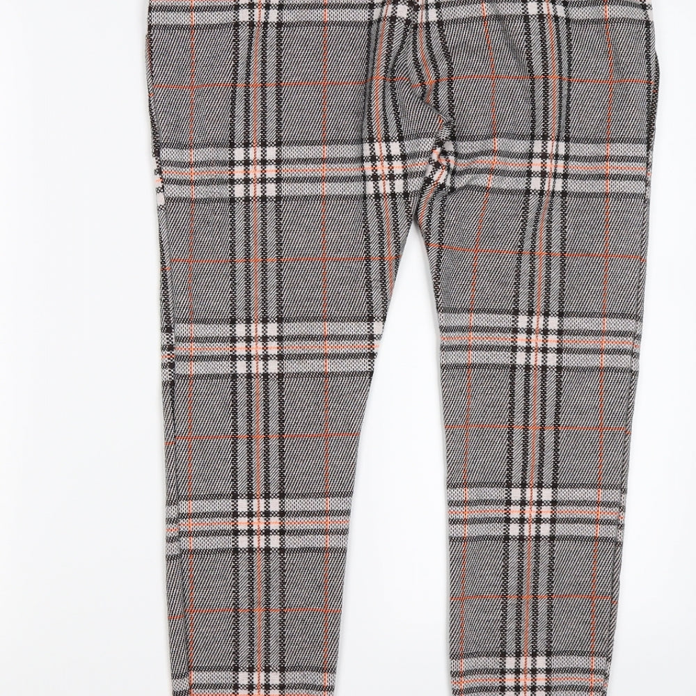 TU Womens Grey Check Knit Capri Leggings Size 10 L26 in