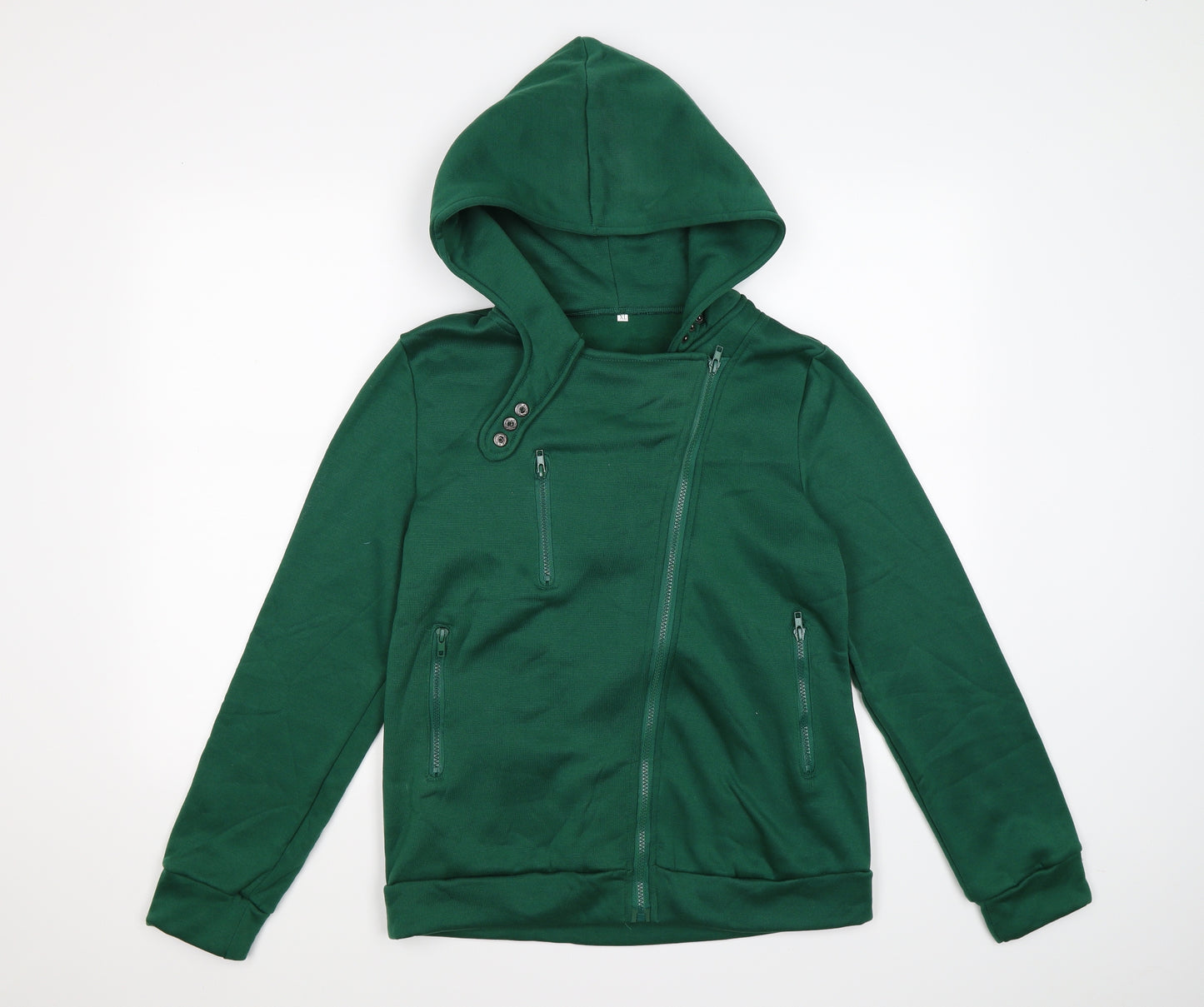 Preworn Boys Green   Full Zip Hoodie Size XL