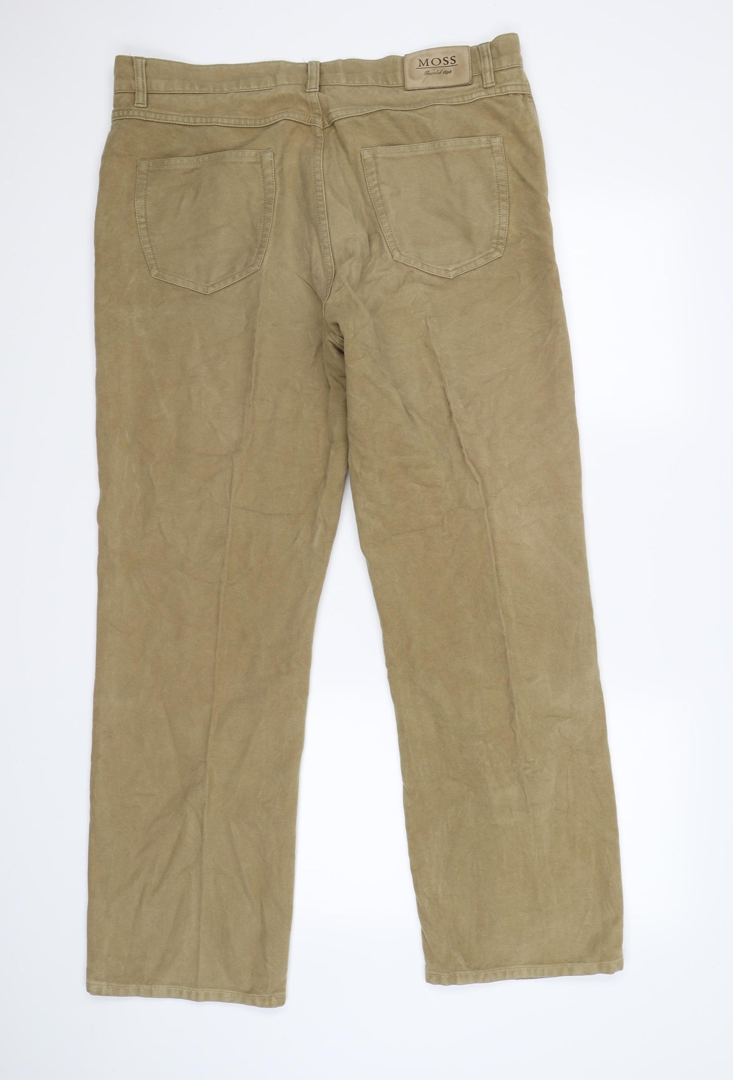 MOSS Mens Beige  Velvet Trousers  Size 38 L31 in