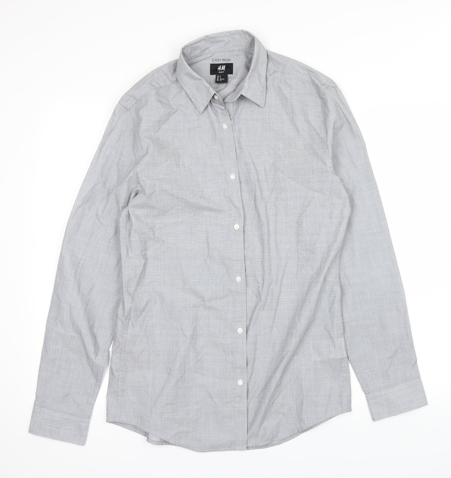 H&M Mens Grey    Dress Shirt Size S
