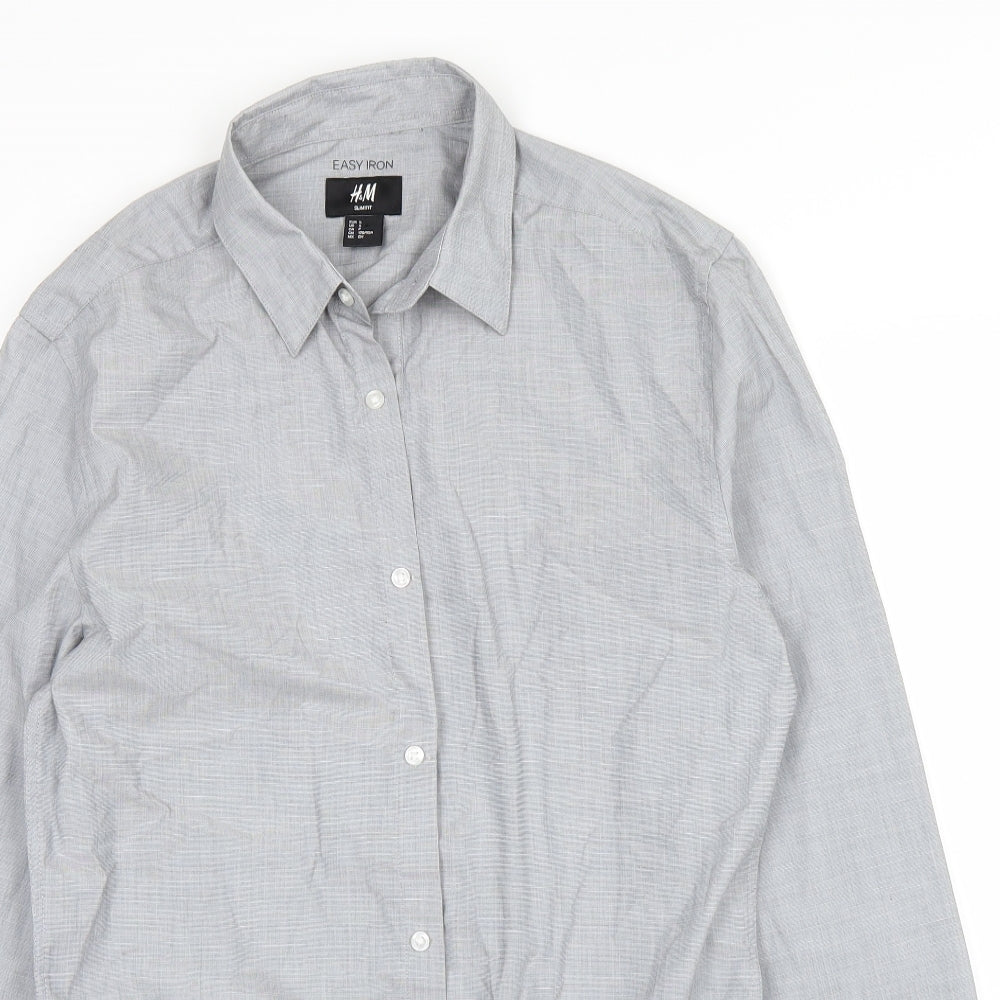 H&M Mens Grey    Dress Shirt Size S
