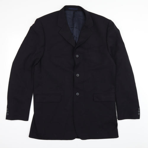 Preworn Mens Blue   Jacket Suit Jacket Size 42