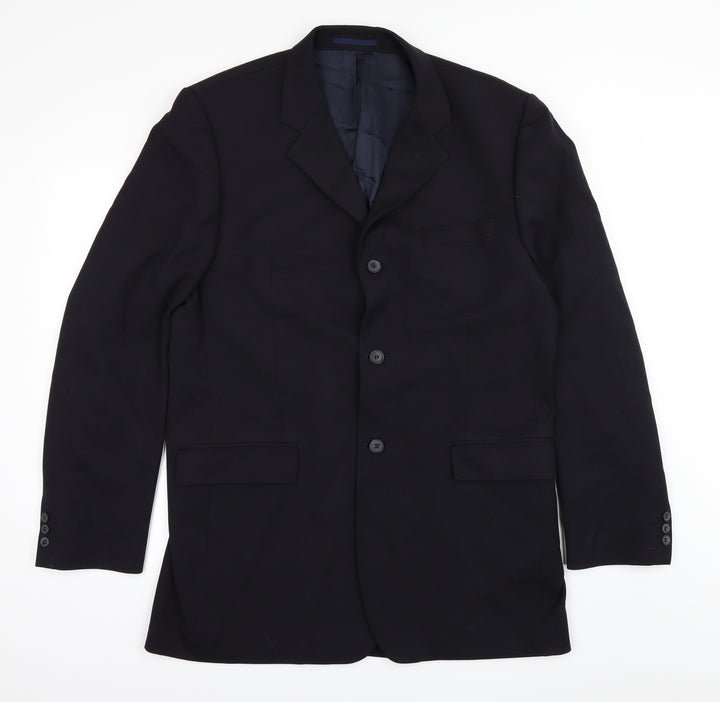 Preworn Mens Blue   Jacket Suit Jacket Size 42