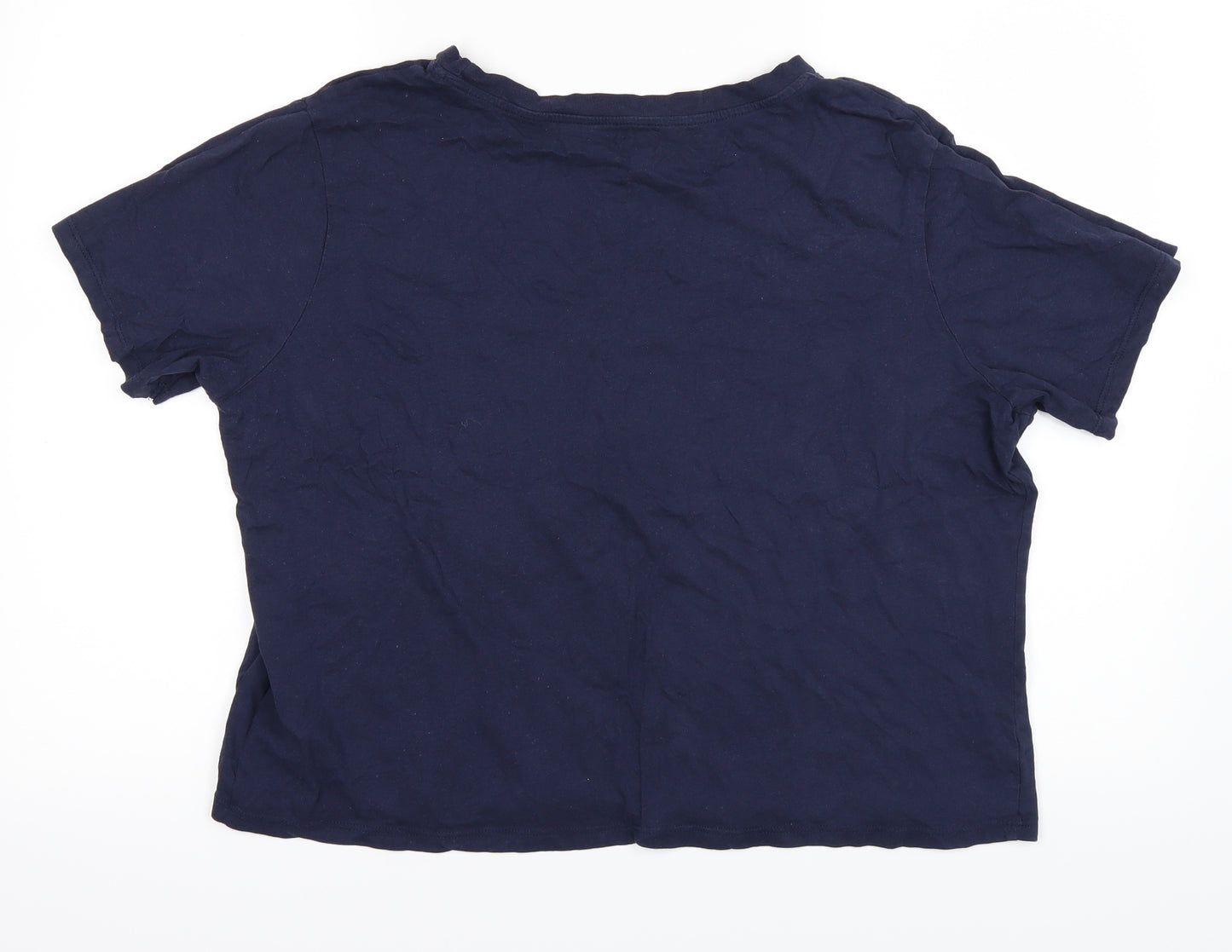 Primark Womens Blue   Cropped T-Shirt Size 18