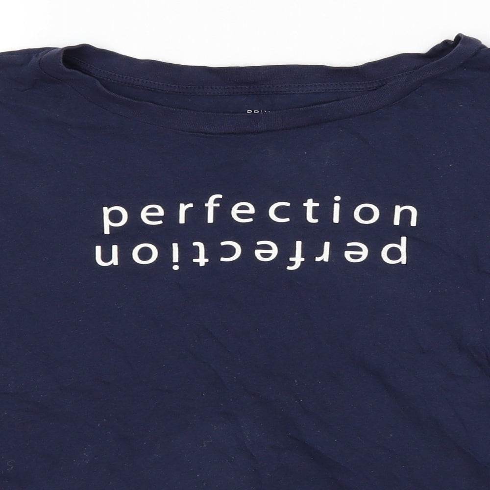 Primark Womens Blue   Cropped T-Shirt Size 18