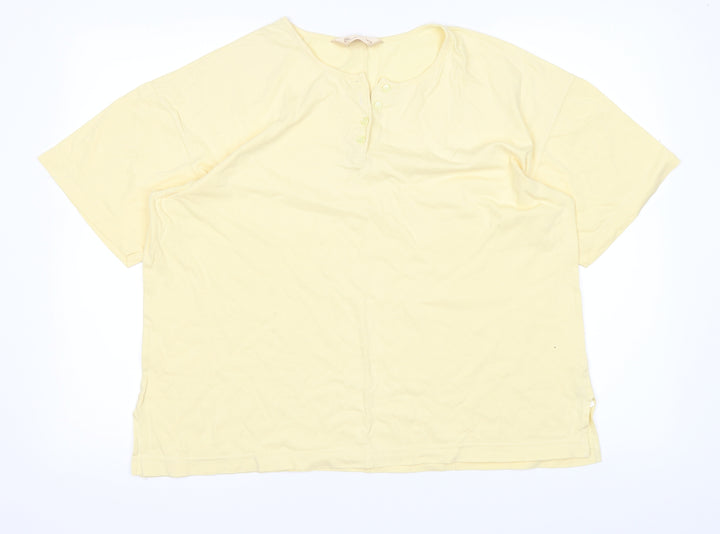 BHS Womens Yellow Basic T-Shirt Size 14