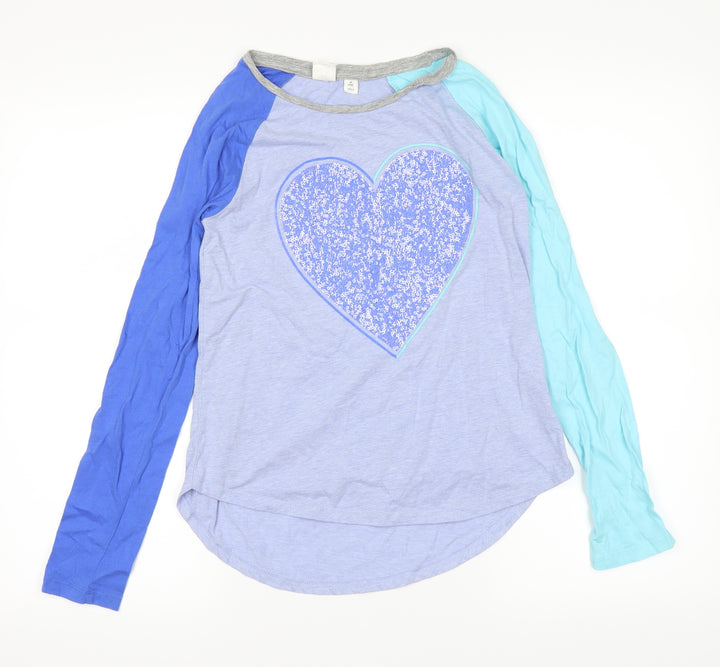 Gap Girls Purple Basic T-Shirt Size 12 Years