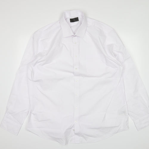 Marks and Spencer Mens White    Dress Shirt Size 18.5