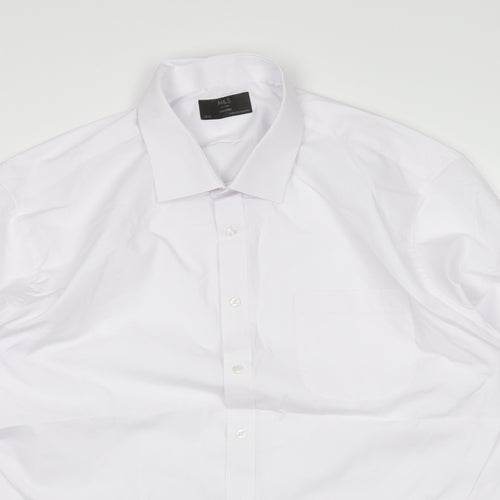 Marks and Spencer Mens White    Dress Shirt Size 18.5