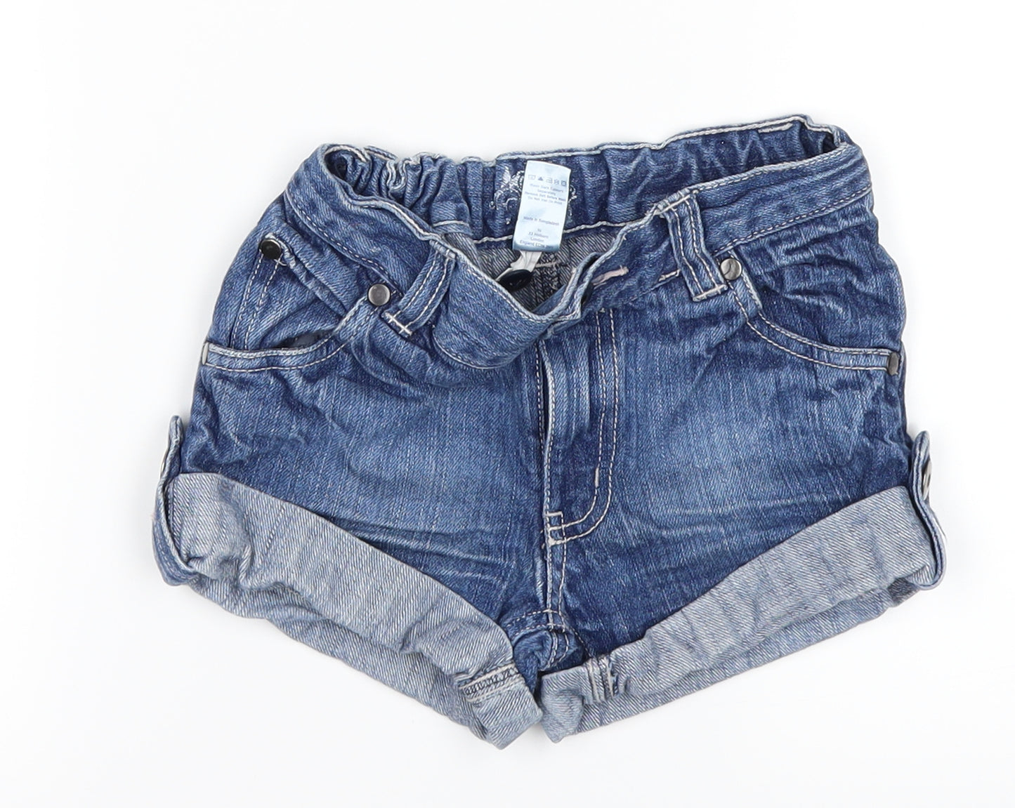 TU Girls Blue  Denim Cut-Off Shorts Size 5 Years