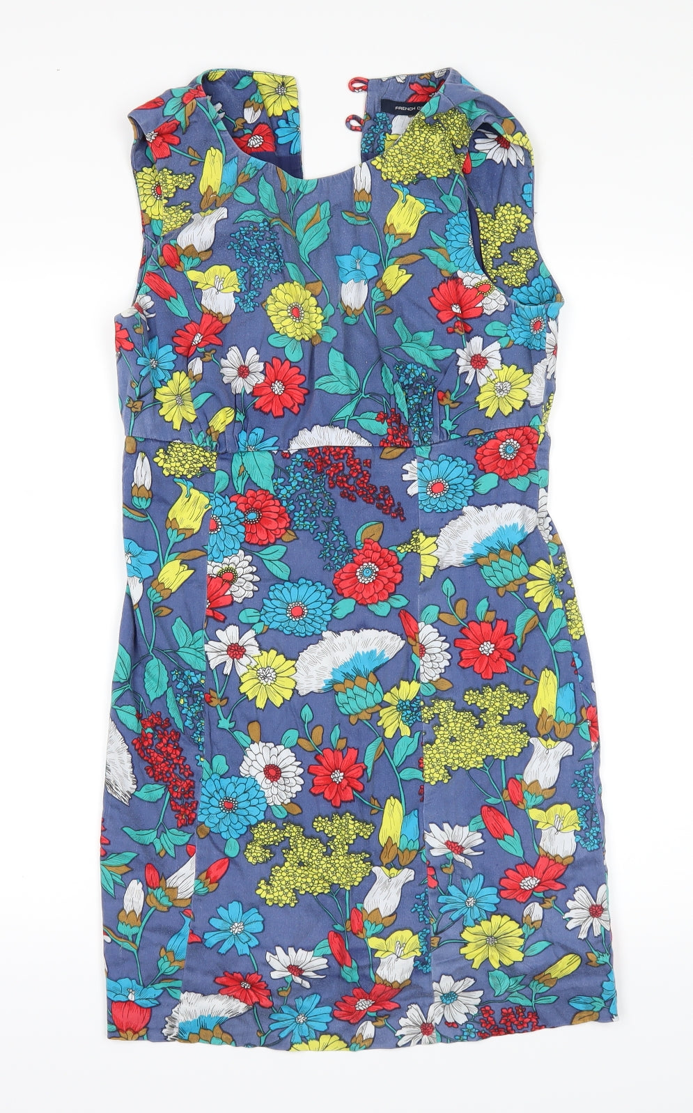 French Connection Womens Blue Floral  Pencil Dress  Size 8