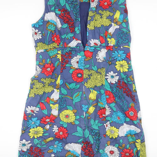 French Connection Womens Blue Floral  Pencil Dress  Size 8