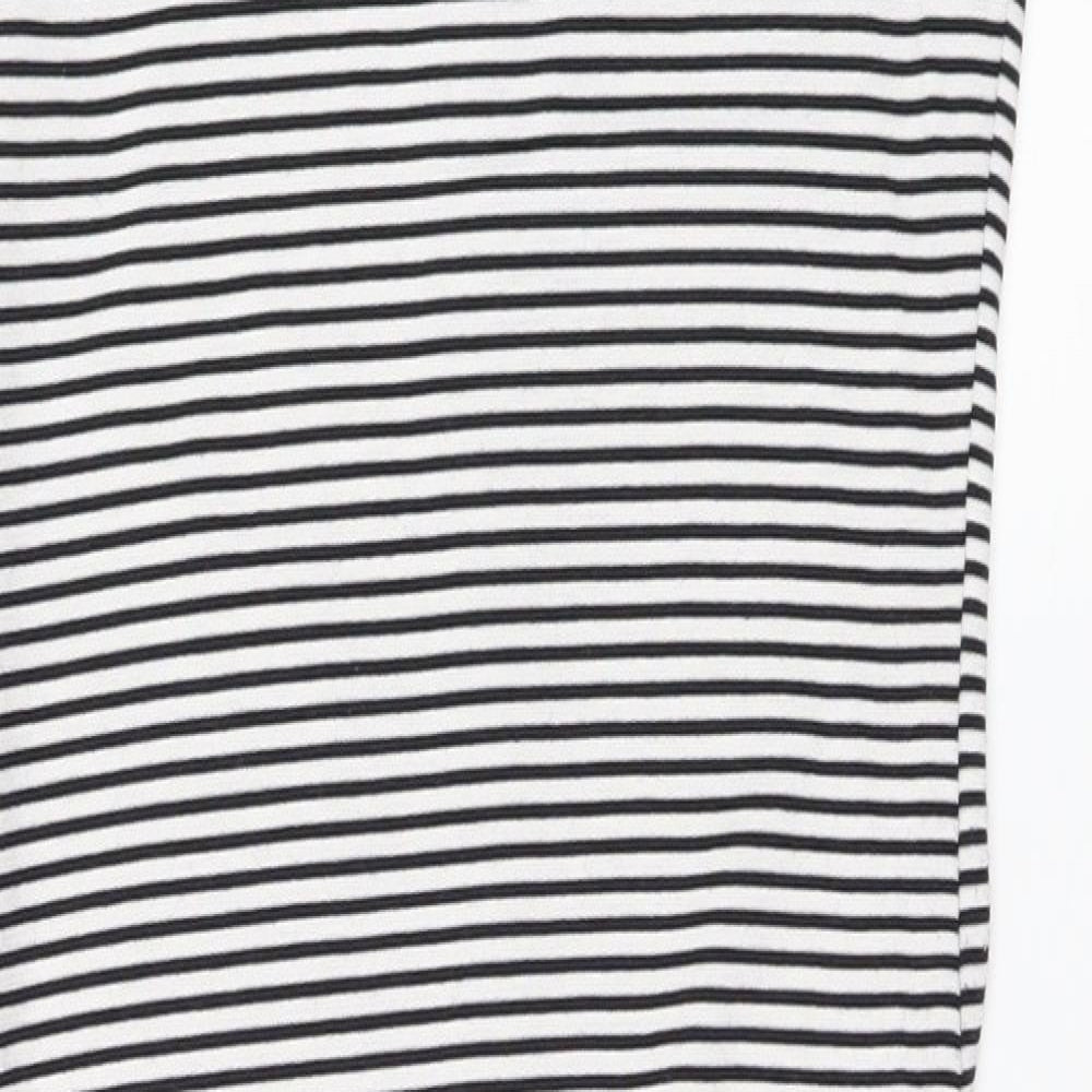 Zara Womens White Striped  Pencil Dress  Size S