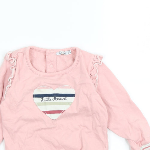 Preworn Girls Pink   Pullover Jumper Size 2 Years