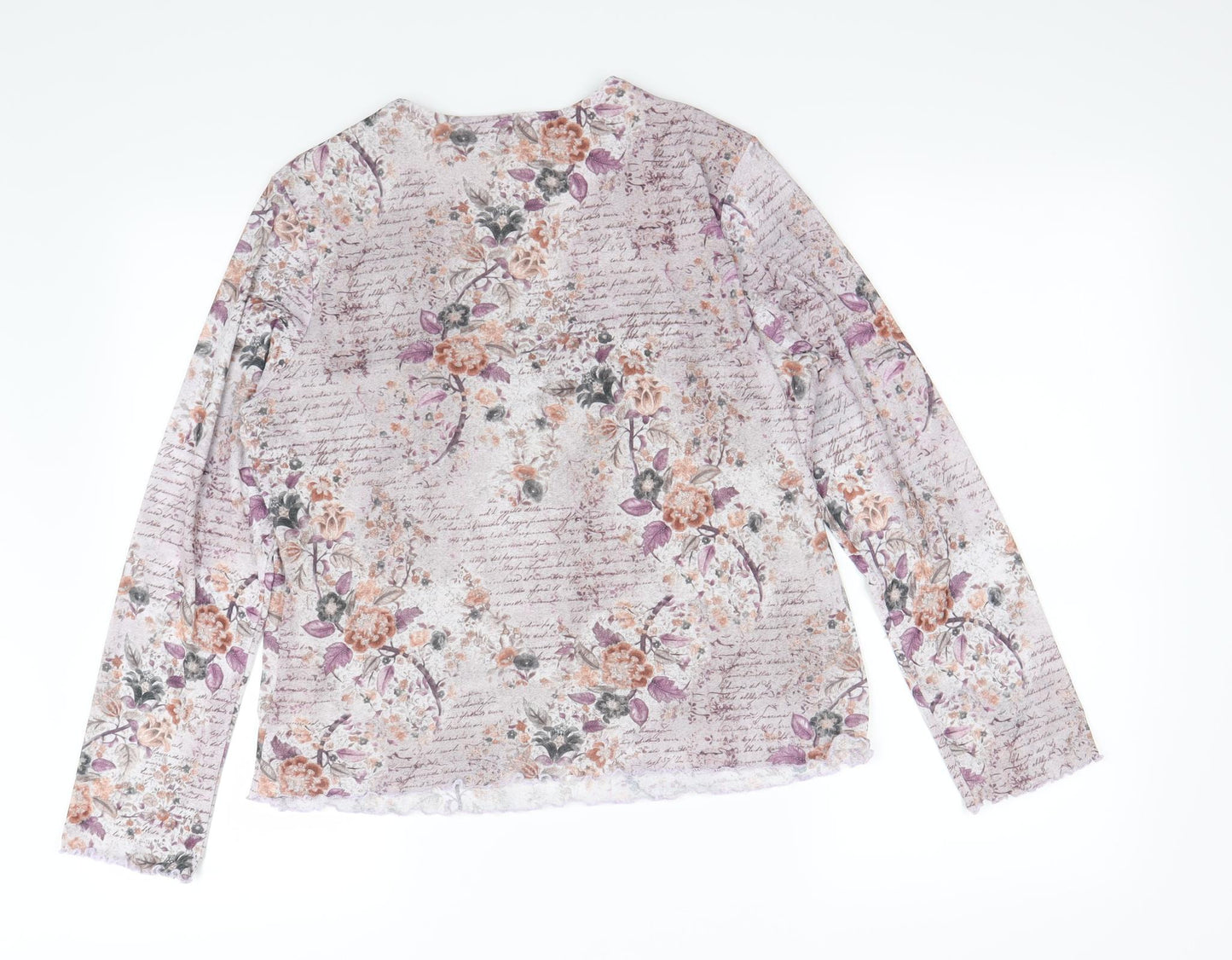 EWM Womens Pink Floral  Basic Blouse Size 18