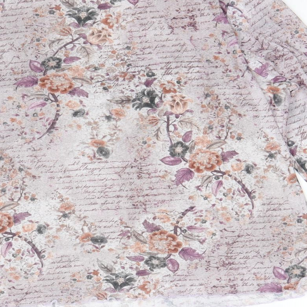 EWM Womens Pink Floral  Basic Blouse Size 18