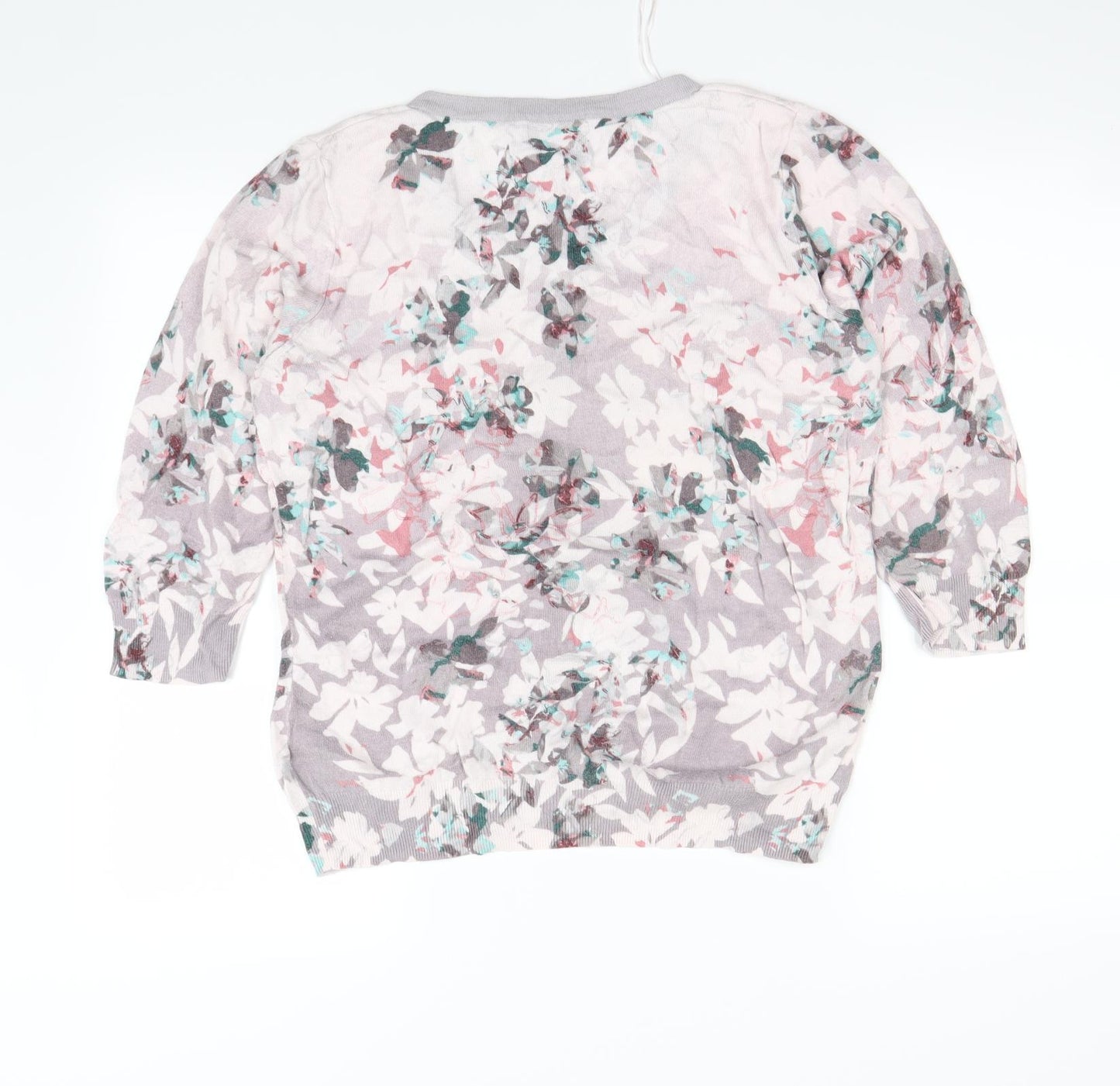 peruna Womens Pink Floral  Cardigan Jumper Size 14