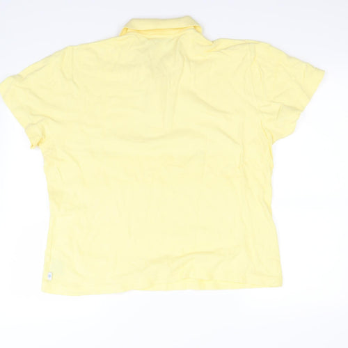 Alice Collins Womens Yellow   Basic Polo Size L