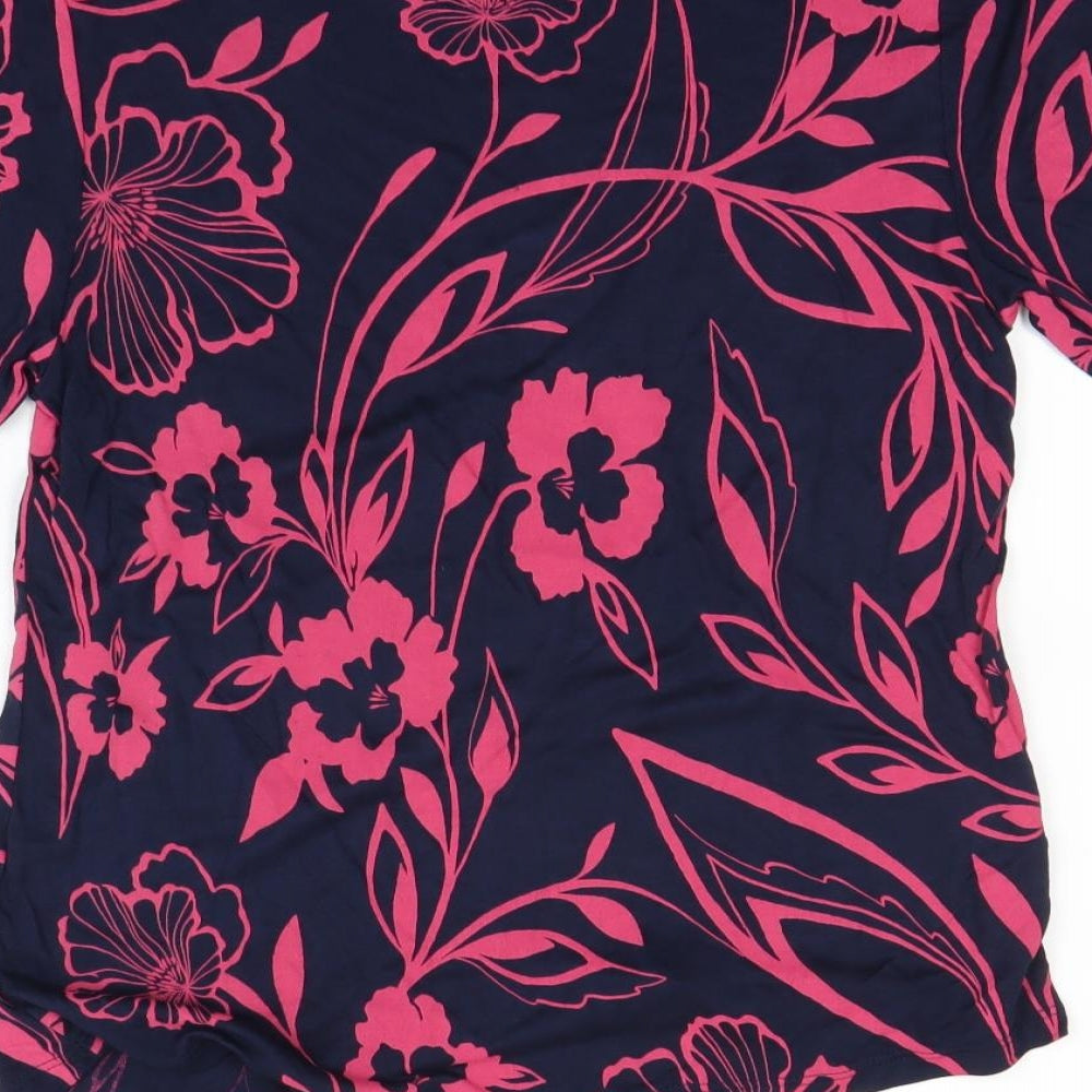 M&S  Womens Blue Floral  Camisole T-Shirt Size 12