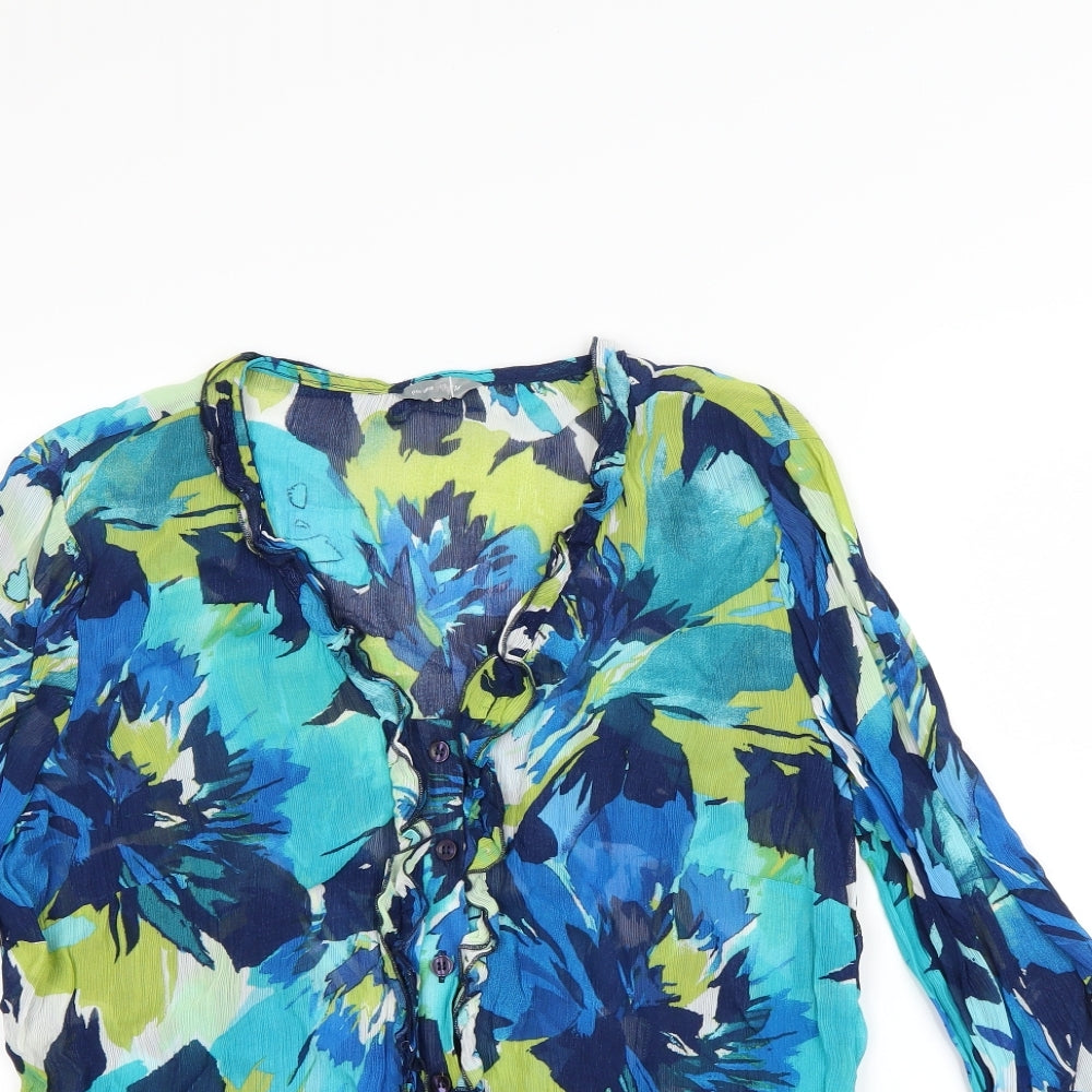 Per Una Womens Multicoloured Floral  Basic Button-Up Size 14